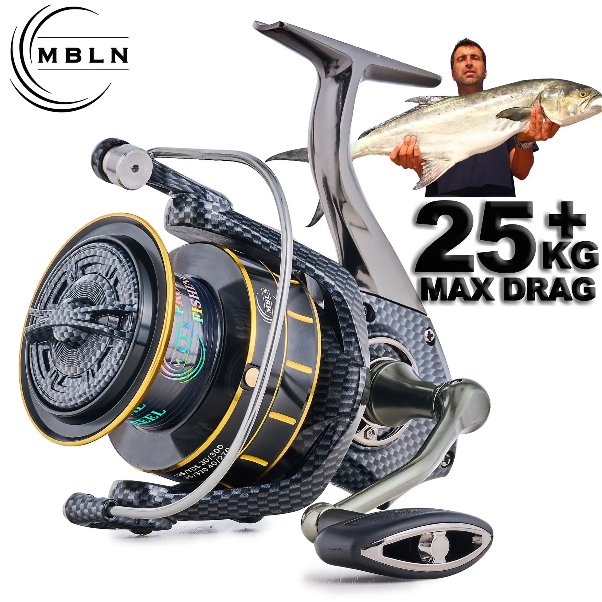 12000 Large Spinning Fishing Reel 1