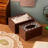 Wooden Tissue Box，Home Living Room Dining Room Desktop Decoration Wooden Cover Tissue Box 3