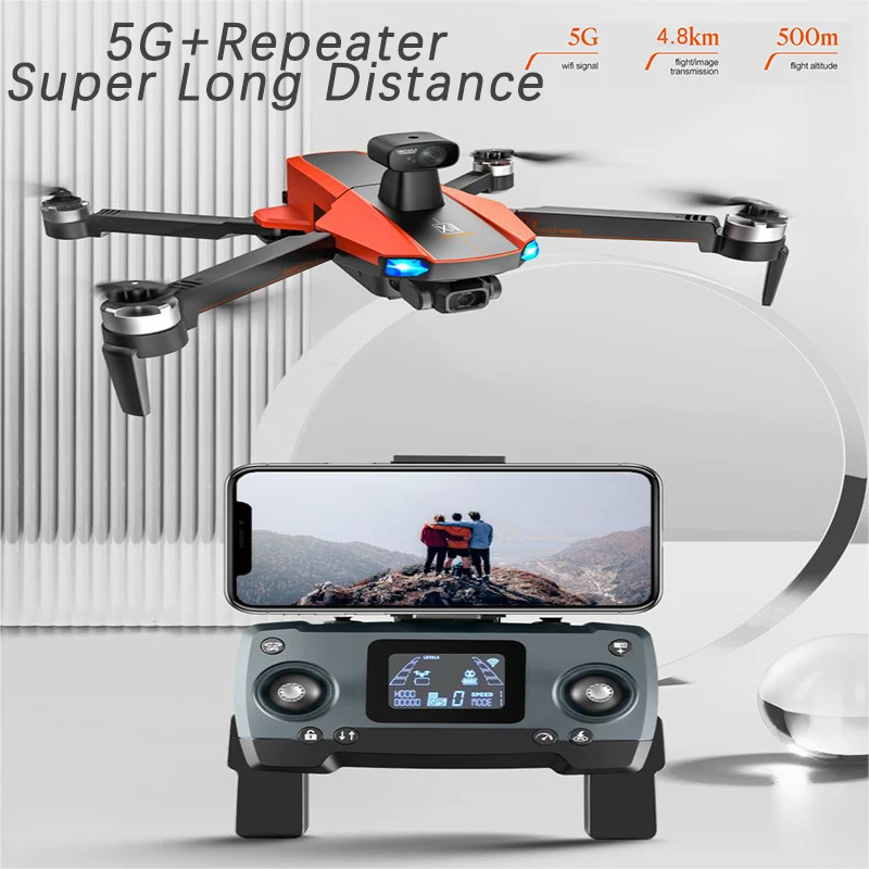 X22 드론 6K ESC 3 축 짐벌, 브러시리스 GPS, FPV 광학 흐름 로컬라이제이션, 전문 공중 5G 와이파이, 360 ° 장애물 회피
