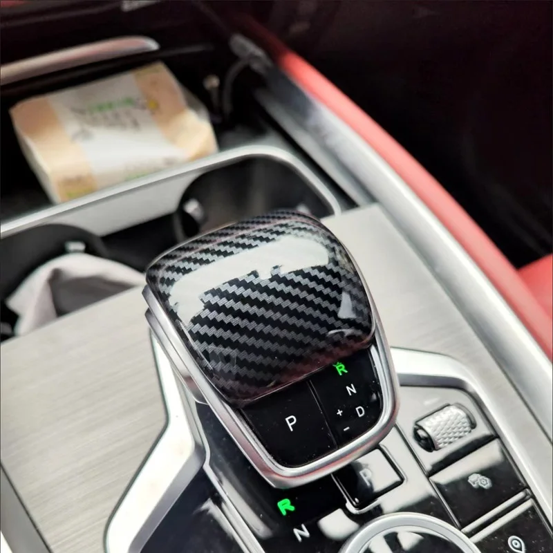 Chery Omoda 5 C5 FX car shift knob frame Car Accessories ABS Carbon Fiber Shift Knob Cover Car Gear Lever Head Trims Styling