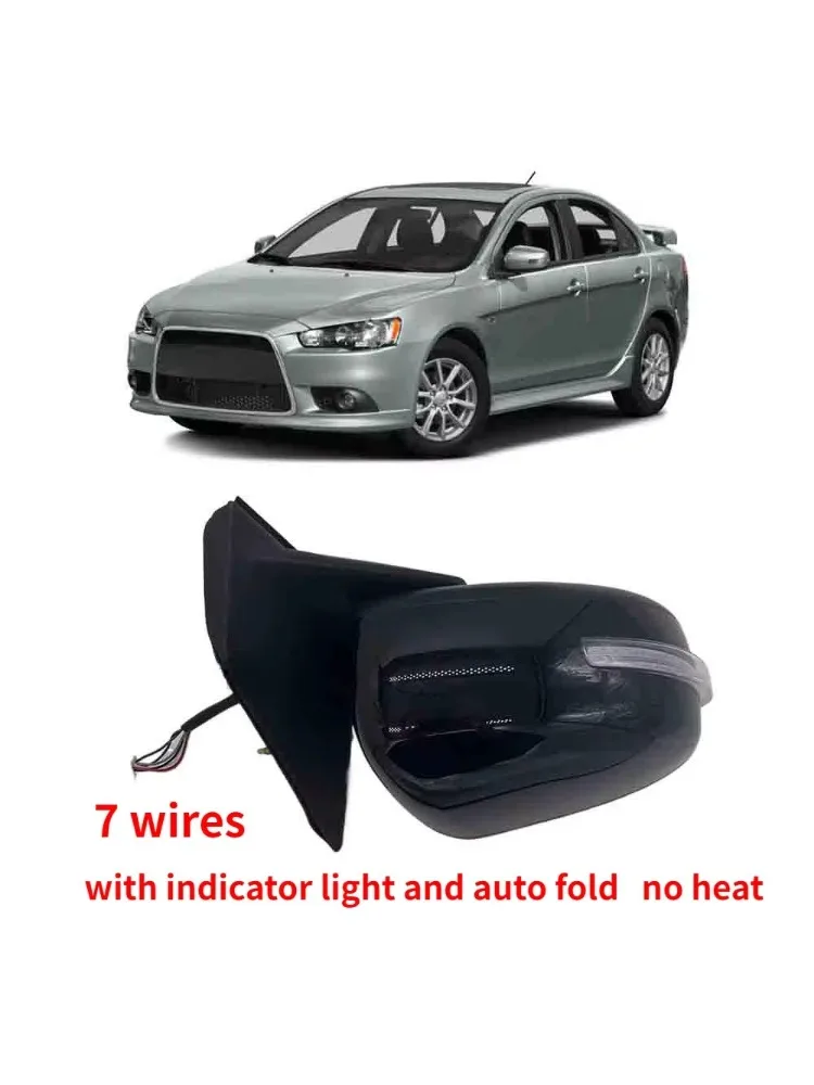 1 Pcs No Painting 7 Wires LHD Auto Fold Side Mirror for Lancer CX
