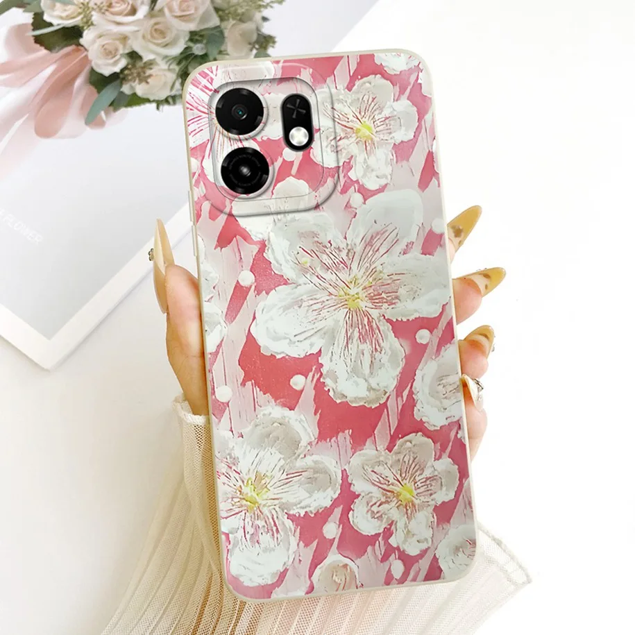 Fashion Daisy Flower Painted Soft Silicone Bumper Phone Case