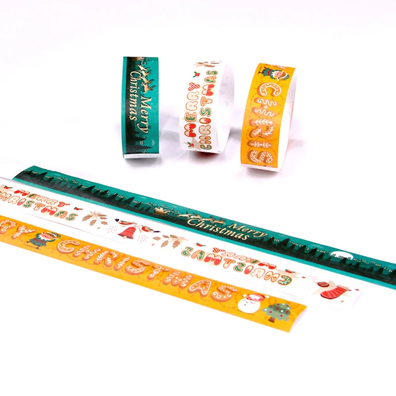 

Customized productCustom Merry Tyvek Wristbands One Use Paper Bracelet For Holiday Event Party