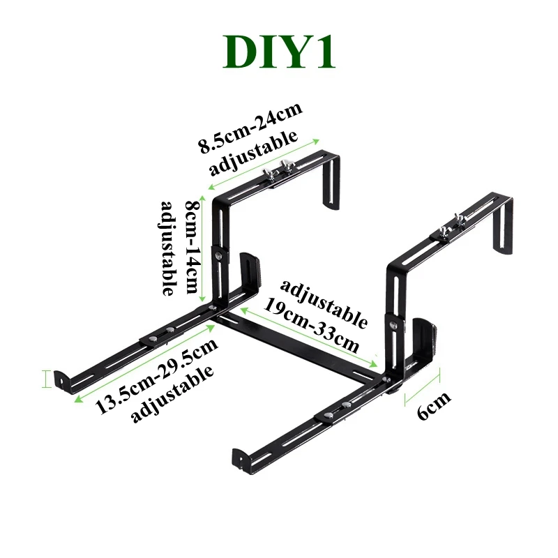 Description Picture 2 of itemAdjustable Hanging Flowerpot Hooks Railing Planter Holder Balcony Fence Window Hanging Basket Racks Garden Plant Pot Box Holders