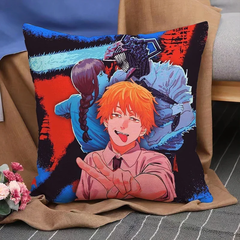 

Pilow Cases Chainsaw Man Cushion Cover 45*45 Anime Pillow Cushions Home Decor Throw Pillows Decorative Pillowcases 50x50 Sofa