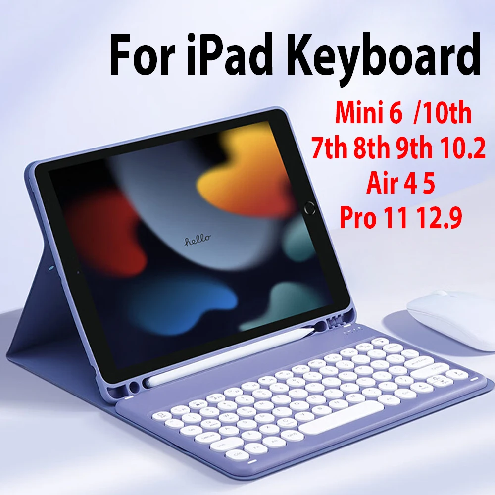 

Клавиатура для iPad Pro 11 5th 4th 12,9 12 9 6th, чехол для iPad 10 10th 9th Generation Air 5 4 3 Mini 6 10,2 10,5 10,9