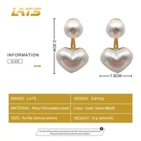New Fashion love Heart Pearl Earrings for Women Sweet Elegant Temperament Drop Earring Trend Jewelry Accessories - Image 6