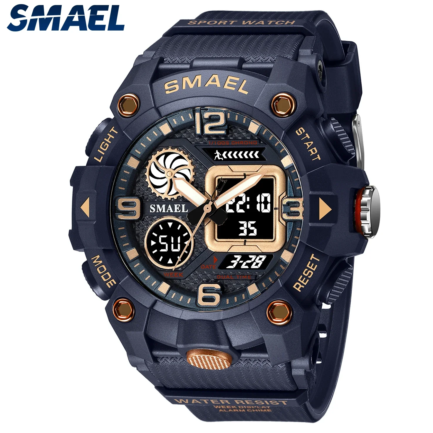 SMAEL Multi functional Waterproof Night Light Outdoor Student Electronic Watch 8055 Watch Men's Tactical Digital Watch 6