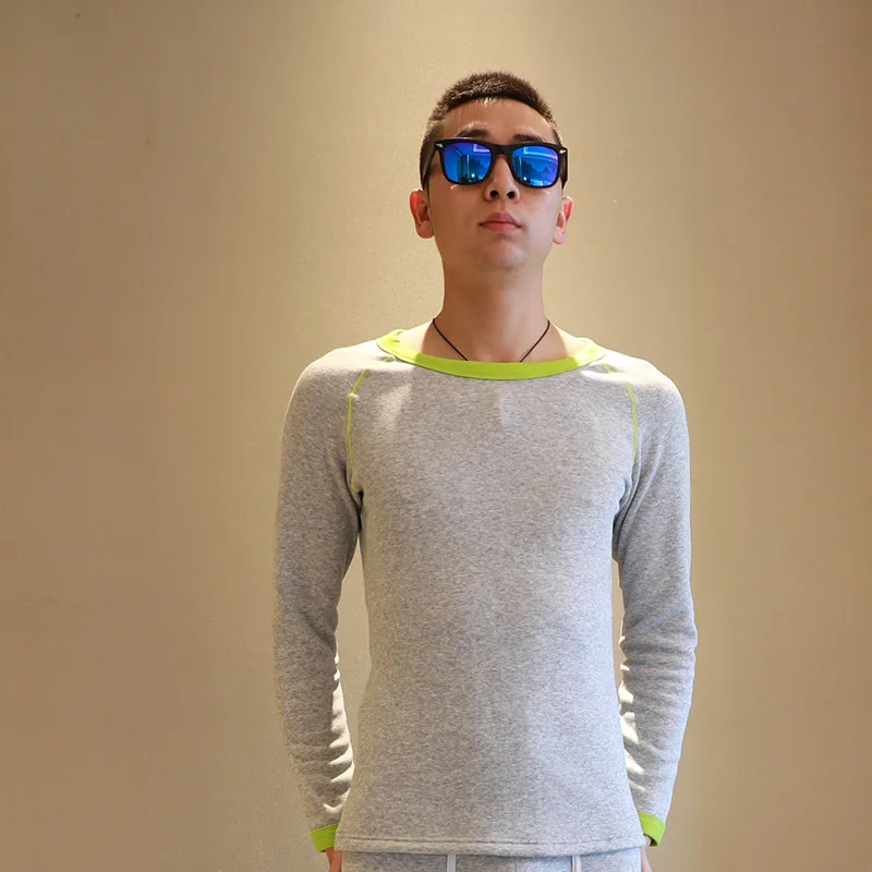 

Thermal Long Johns Underwear Boy Fleece Pajamas Slimming Round Neck shirt for Boys Thick Clothing Sets Thermo