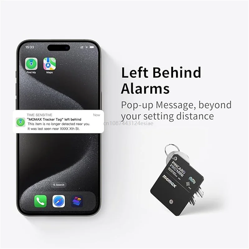 New MOMAX Pincard Pro Mini Wallet Finder Rechargable Tracker Card Slim Locator Tag Wireless Charge for Luggage Suitcase Pet Kid