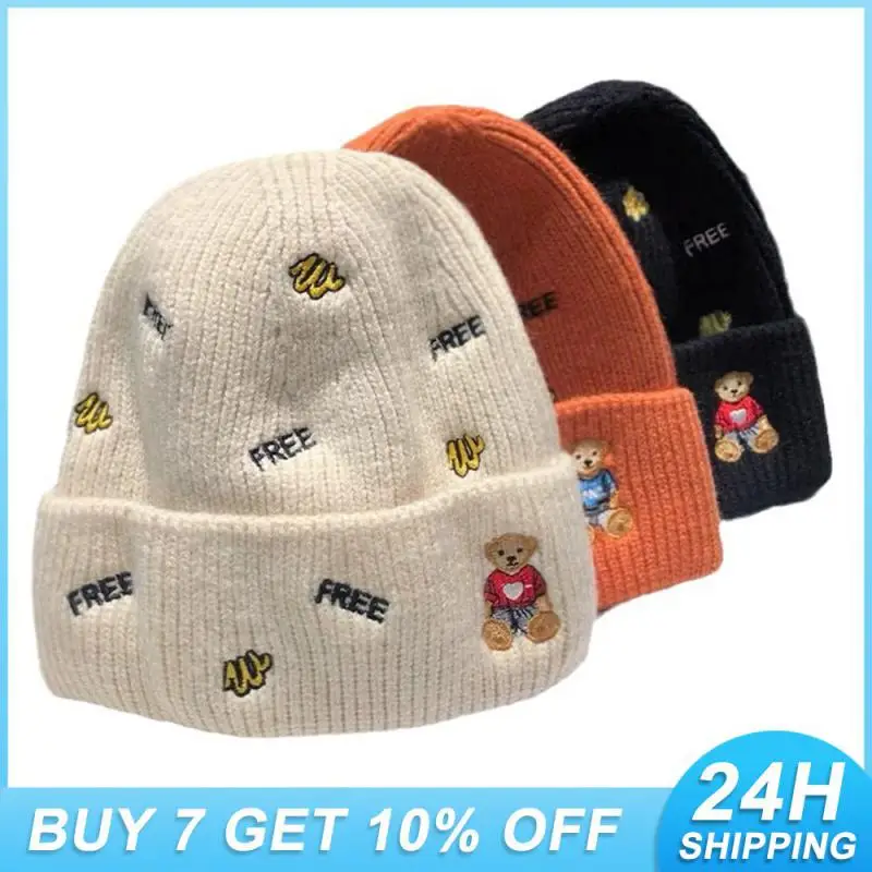 

Winter Hat Thickened Material Skin-friendly Absorb Sweat Cartoon Hat Fluffy High Elasticity Soft Soft And Comfortable Hat Plush