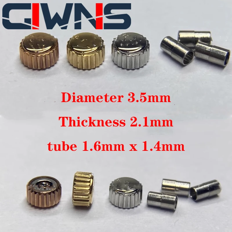 Corona de cabeza de reloj, 3,5mm de grosor, 2,1mm, accesorios para Gucci