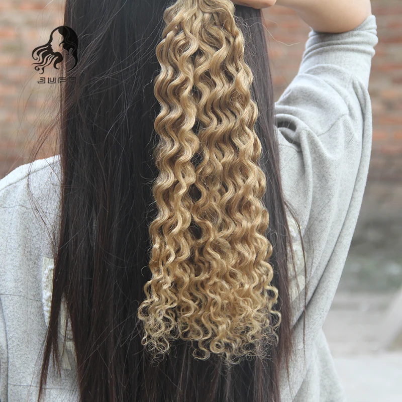 High Quality Chinese Deep Curly Keratin Capsules Human Fusion Raw Virgin Hair Pre Bonded Deep Wave I Tip Human Hair Extensions
