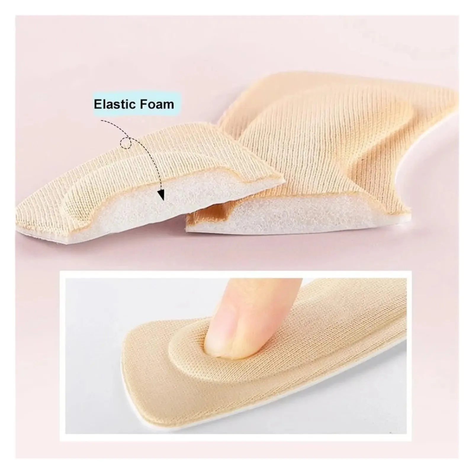 8 Pcs Heel Pads For Too Big Shoes Self-Adhesive Heel Protectors Inserts Improved Shoe Fit And Comfort Prevent Slip