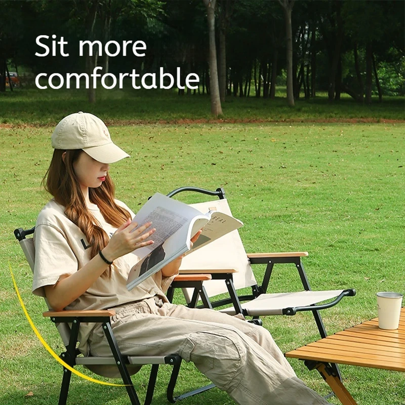 Portable Outdoor Folding Chair Camping Chair Beach Stool Self Driving Travel Leisure Picnic Back Wild Fishing Patio