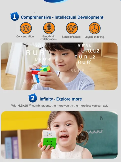 Monster Go MG3  Magnetic Speed cube Stickerless GAN 3x3 speed cube 3x3x3 Professional Magic Cube Toys for Children 3