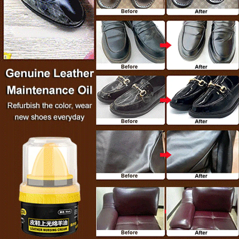 Lanolin Shoe Care Oil Leather Care Cleaning Waterproof Antifouling Polish Leather Shoe Oil
