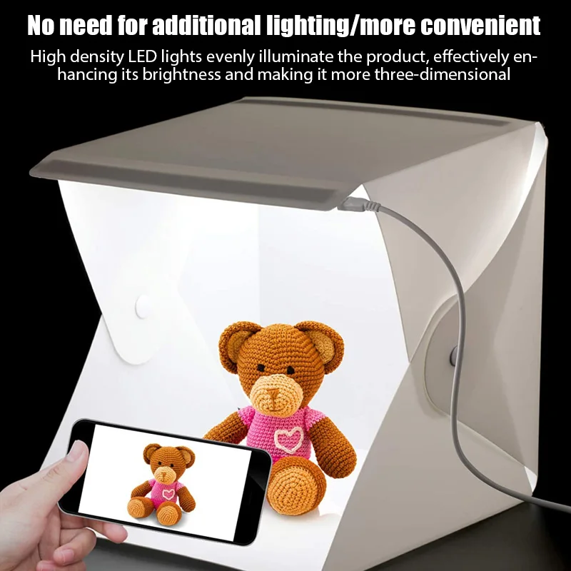 Studio Softbox Light Box Photo Studio Box 23*22*24cm Photography Box Light Studio Shooting Tent Box Kit Multiple Color Backdrops