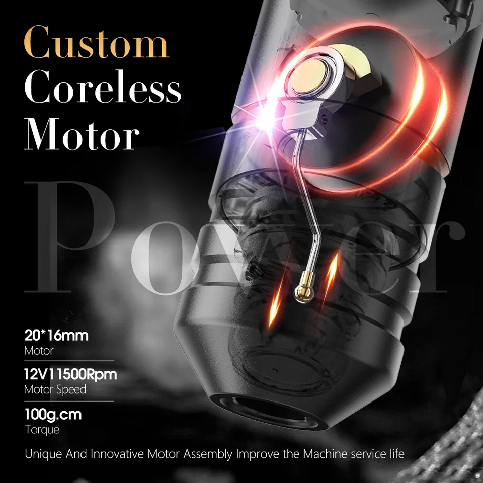 Ambition Ninja Pro ワイヤレス タトゥー マシン ストローク 4.0mm