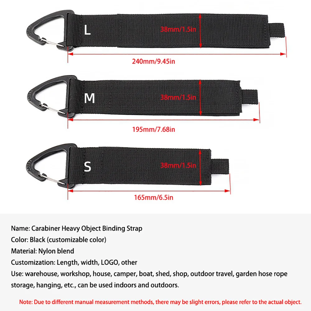 Nylon Heavy-Duty Cord Organizer Straps with Triangle Buckle - Cable and Hose Management Solution