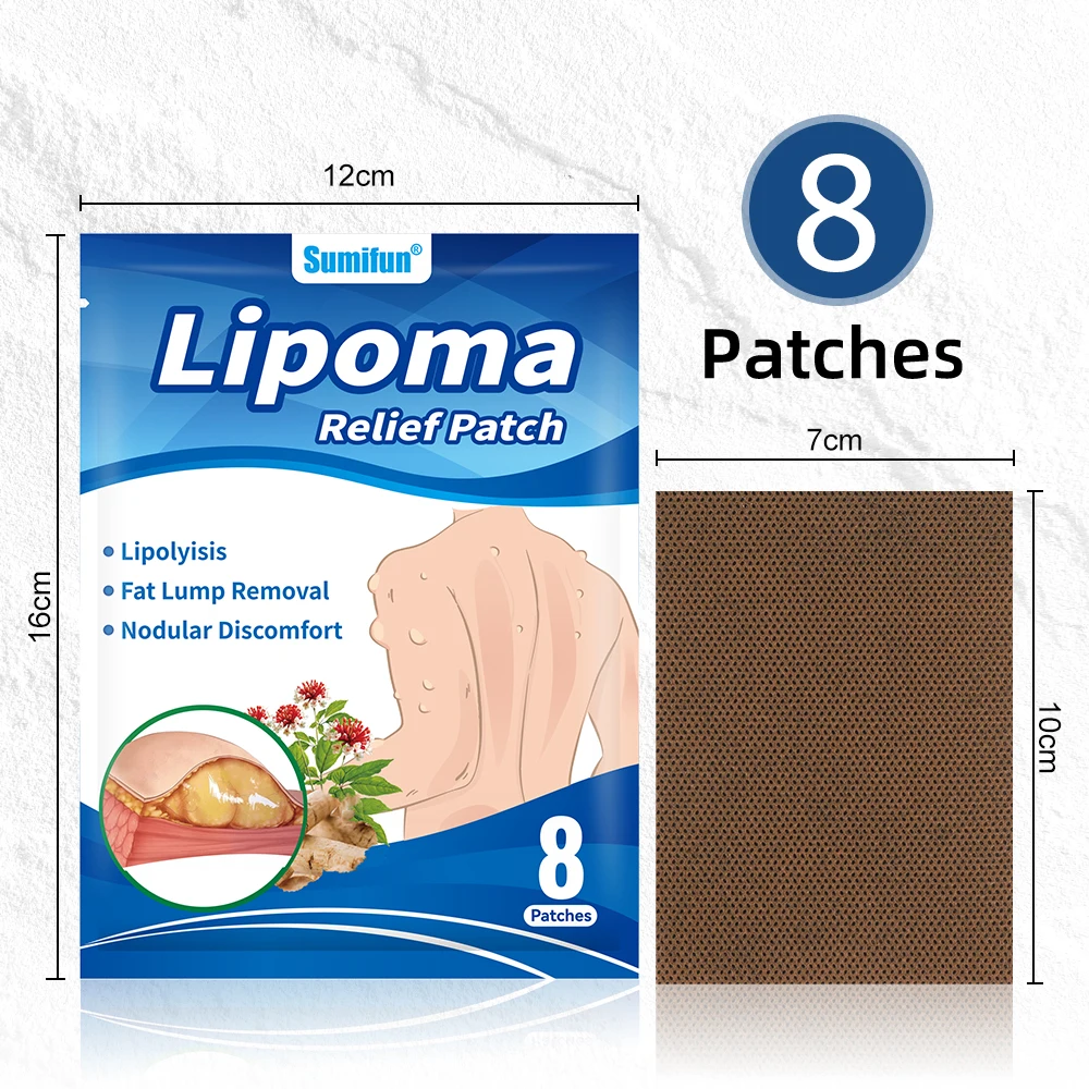 8/40/80Pcs Sumifun Lipoma Removal Patch Anti Skin Tumor Swelling Fat Lump Nodular Reduce Inflammation Subcutaneous Mass Plaster pain relief patch