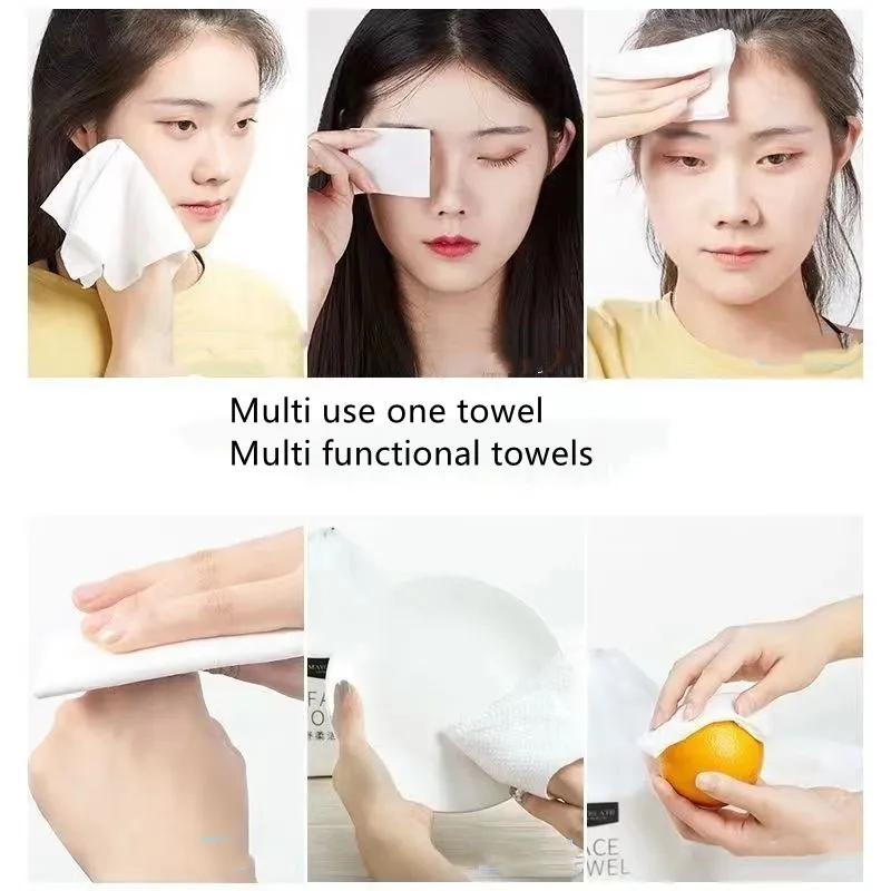 Pearl pattern disposable face towel cotton gentle facial cleansing reusable dry and wet makeup towel