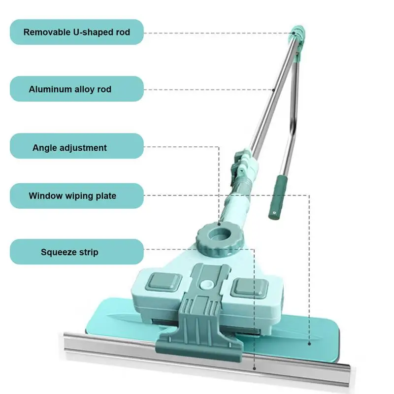 U-shaped window cleaner Extendable Window Glass Cleaning Outdoor Glass Wet Scraper Double Sided Cleaning Washing Dust Cleaner