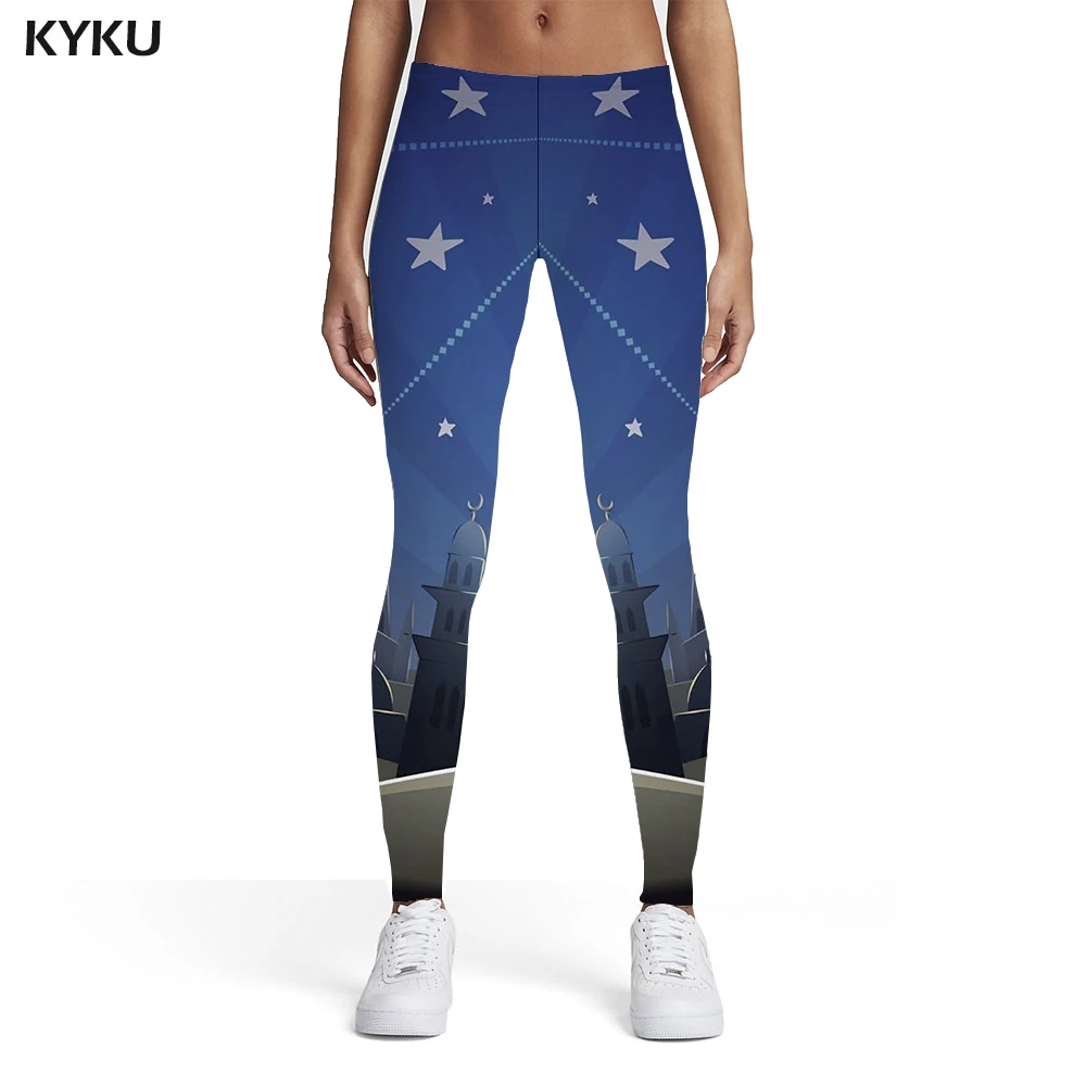 

KYKU Christmas Leggings Women Star Spandex Animal Elastic Womens Leggings Pants Jeggings Slim Funky Pencil