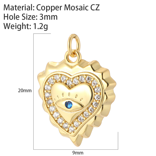 Greek Eye gold Pendant Charms for Diy Earrings Keychain Necklace Bracelet Evil Blue Eye Charms for Jewelry Making Supplies