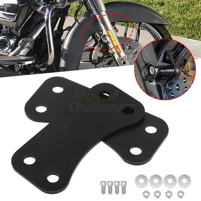 

Motocycle Front Fender Lift Brackets Adapters Mudguard Parts 21 inch Wheel For Harley Electra Glide Road Glide Street 2014-2021