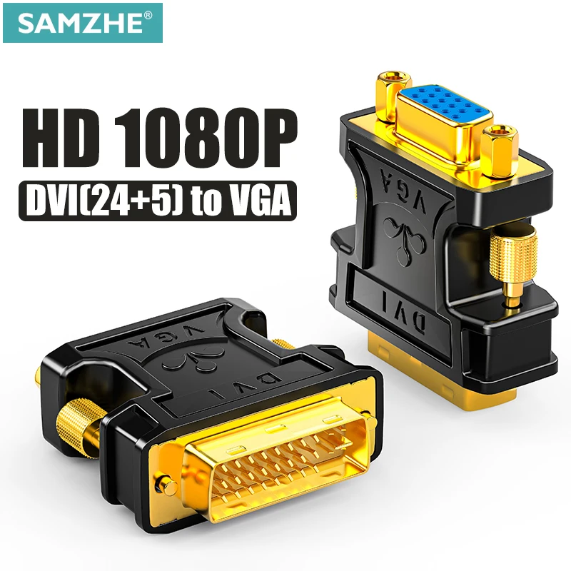 Видеоадаптер, DVI-I 25 конт. (штекер)/VGA (разъем), Samzhe, для HDTV, ЖК-дисплеев