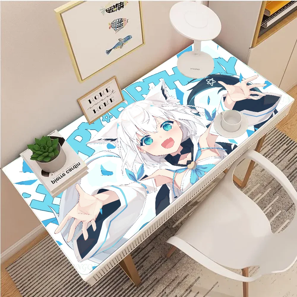1pc Shirakami Fubuki Mouse Pad Mouse Mat Desk Mat With Pad Gaming Accessories Prime Gaming XXL 6