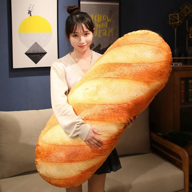 20/50cm French Bread Plush Pillow Stuffed Printing Images Food Plushie Peluche Party Prop Decor Sleeping Companion Man Gift