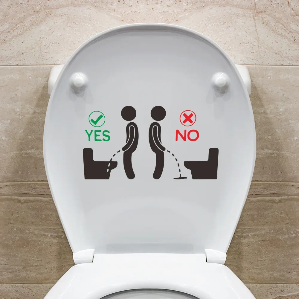 Bathroom Toilet Stickers Toilet Decoration Removable 3d Stickers Cartoon Self Adhesive Wall
