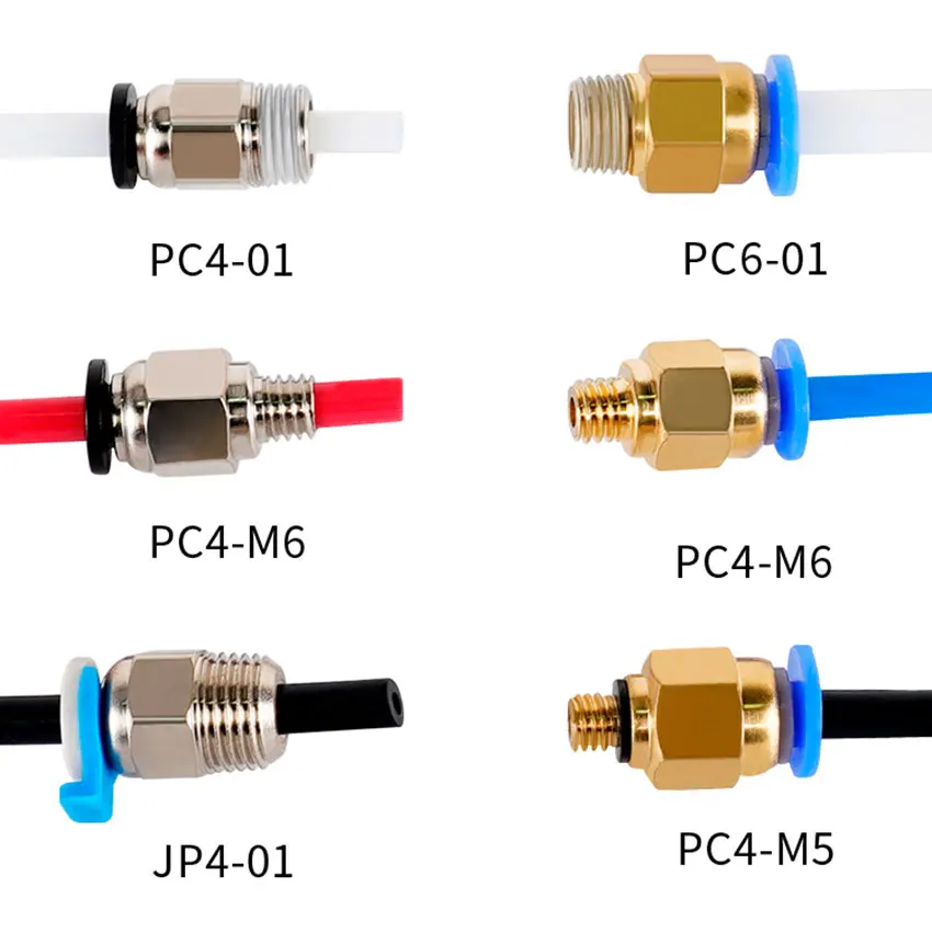 20 Pcs PC4-M10 Connettore Pneumatico Diritto Accoppiatore