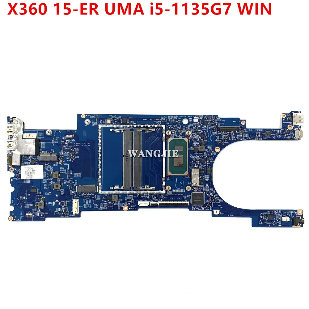 

For HP PAVILION X360 CONVERTIBLE 15-ER0010CA 15-ER Laptop Motherboard M45124-601 M45124-001 203035-2 448.0MM05.0021 UMA i5-1135G