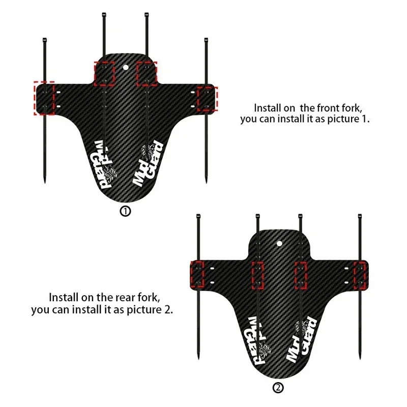 Colorful Mud Guard Wings Carbon Fiber Front Rear Mudguard Mountain Bike Fenders Road Bicycle Parts Cycling Accessories