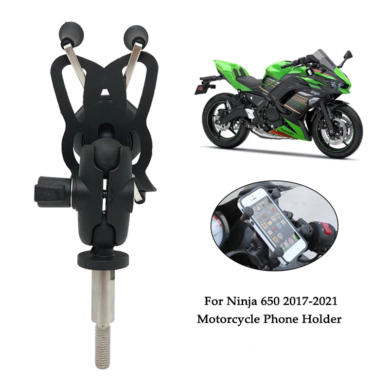 Fit For Kawasaki ForNinja 650 Phone Holder Fork Stem Mount Bracket