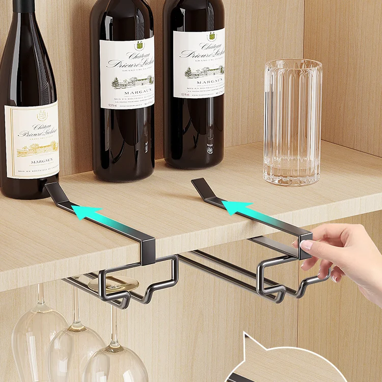 Red Wine Cup Holder Inverted Wine Cabinet Sorage Rack Household Hanging High Quality Home Decoration Bar Cabinets #IV0050