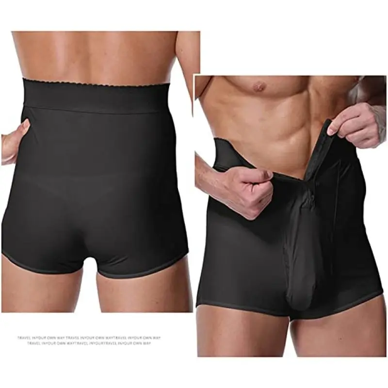 Compression Shapewear Shorts High Waist Slimming Body Shaper Girdle Underwear Boxer Brief Men Suit Breathable Briefs Bodysuit