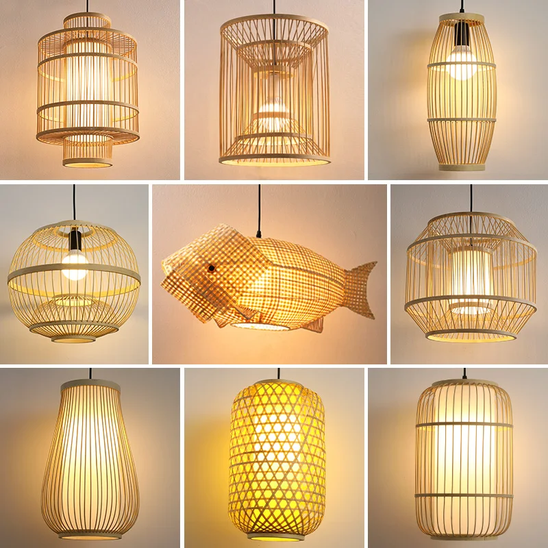 

Chinese hand woven bamboo chandelier living room bedroom bamboo chandelier home decoration lamp hotel hall kitchen Chandelier