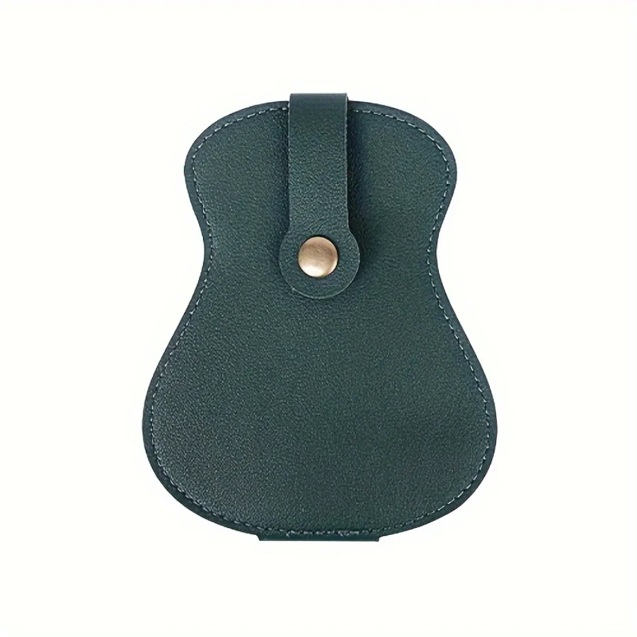 Premium Leather Guitar Pick Storage Bag - Stylish & Compact, Holds 18 Picks