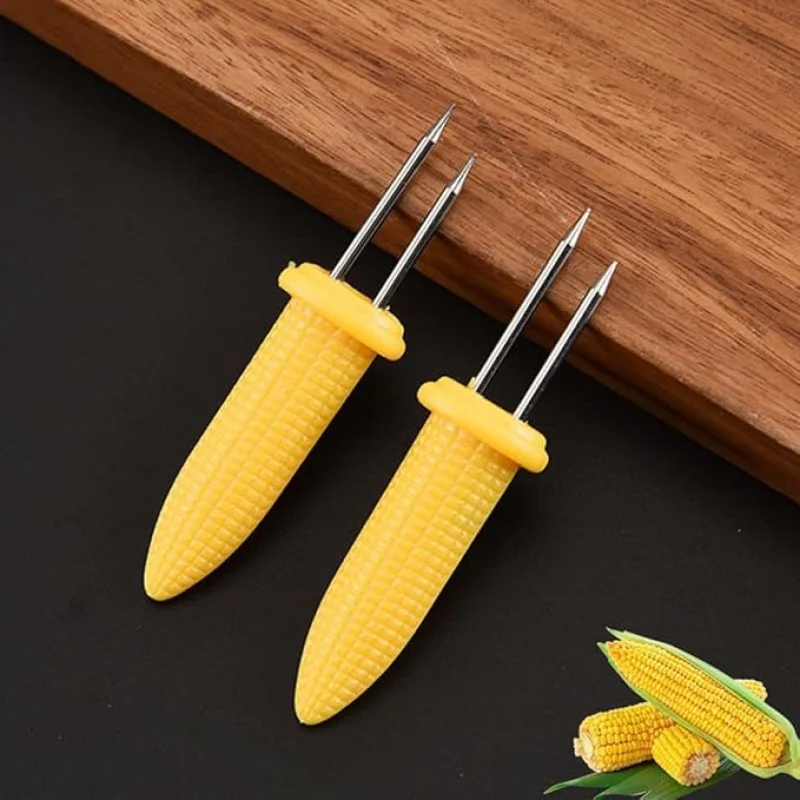 Corn on the cob rack, corn on the cob skewers, corn for barbecue, durable heat resistant and non-slip racks,