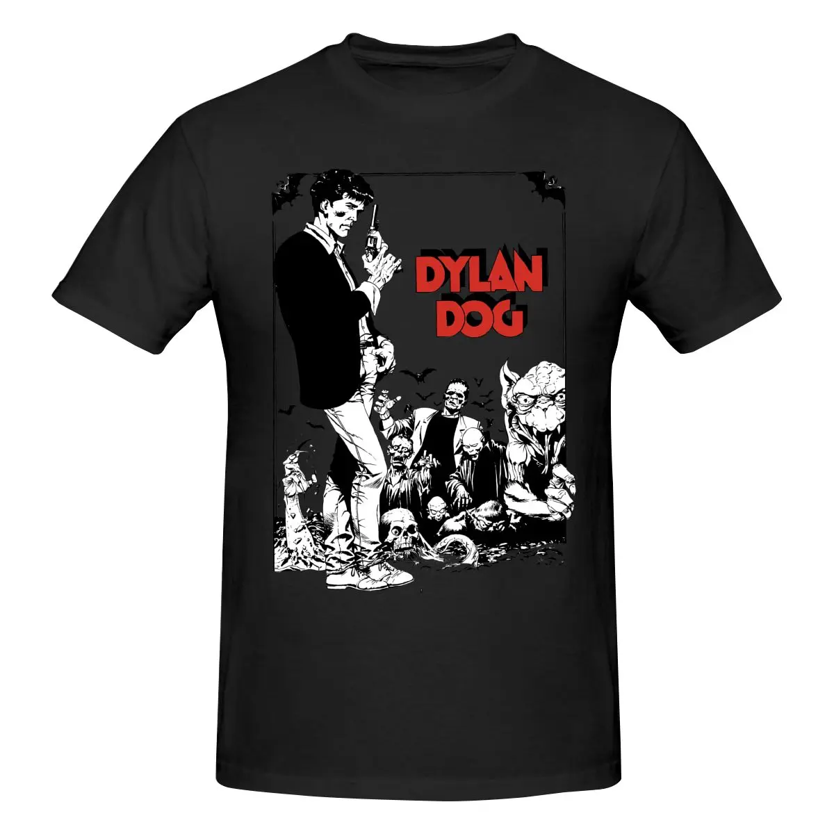 

Dylan Dog Italian Horror Comic Men'S T-Shirt Printed Short-Sleeved Top Motorcycle Large Size Women'S T-Shirt Retro Sports