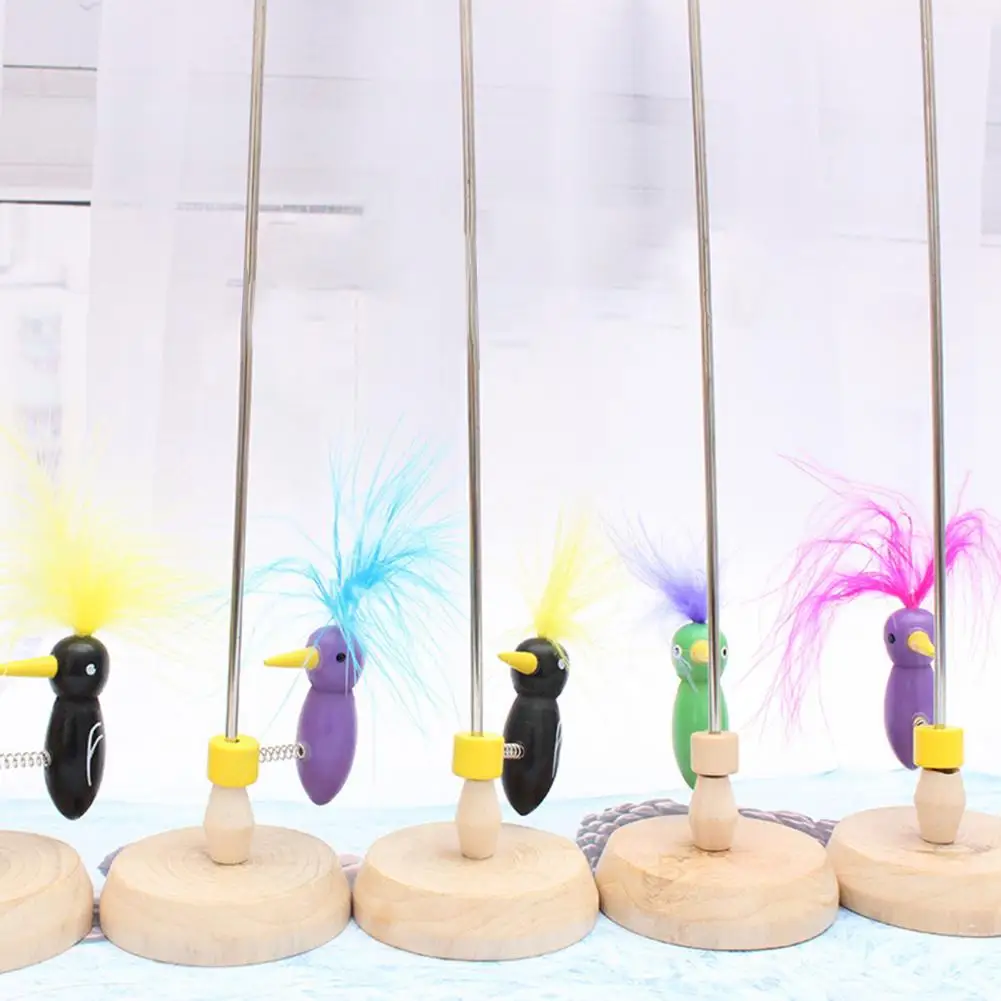 1 Set Woodpecker Toy with Wooden Base Top Ball Toddlers Cute Early Education Figurine Kids DIY Science Experiment Toy