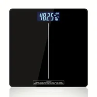 1PC Digital Bathroom Scale, Highly Accurate Body Weight Scale With Lighted LED Display, Round Corner Design Weight Scale 1
