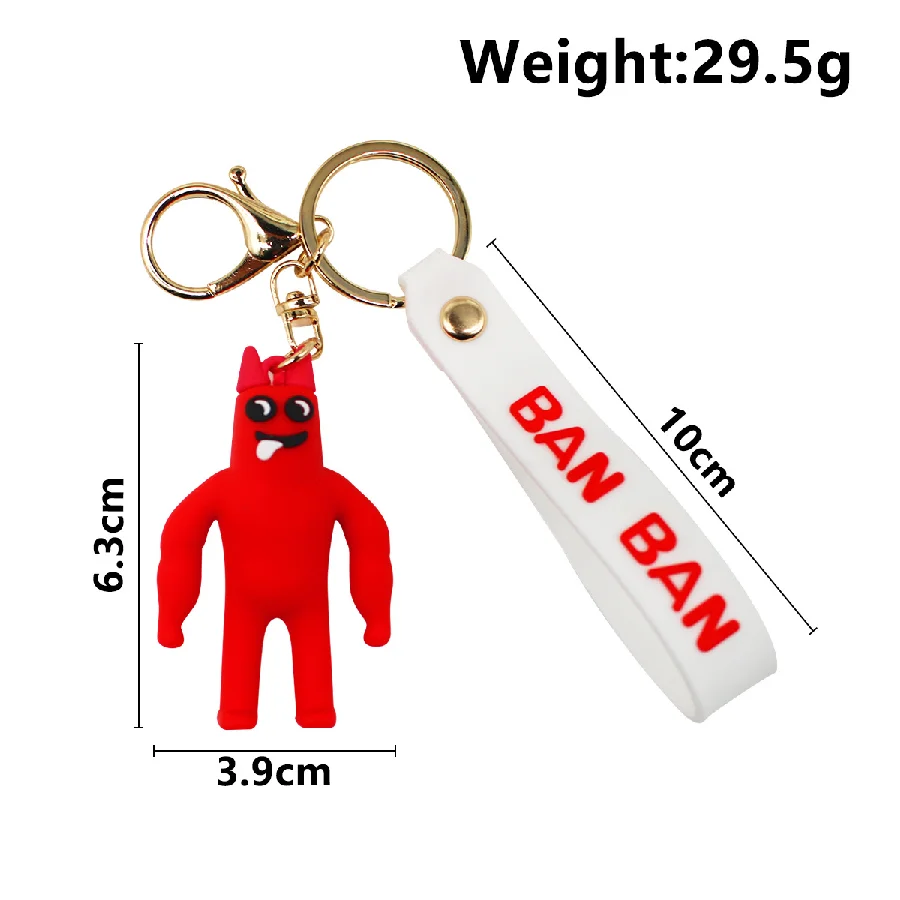 2023 New Garten of banban Soft Rubber Keychain Cute Dolls Couple Bag Charm Creative Car Key Ring Figure Toys Friend Gift