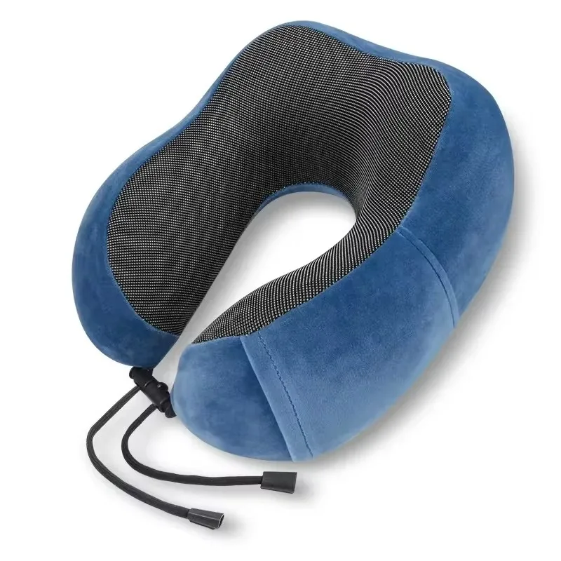 2025 Memory Foam U Shaped Neck Pillow - Soft Travel Companion with Massage Feature, Ideal for Airplane, Car & Cervical Support