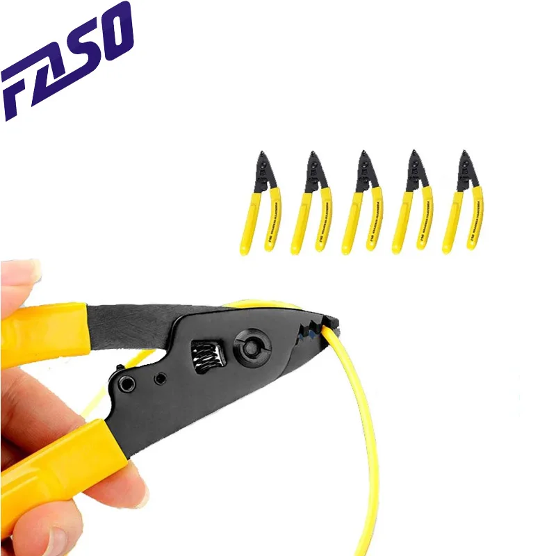 5pcs-cfs-3-three-port-wire-stripper-plier-65-inch-cable-cutter-shear-cable-strippers-plier-optic-fiber-cable-stripping-tools