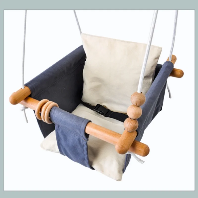 Small canvas baby swing Home baby swing Outdoor garden cloth swing for children entertainment 2